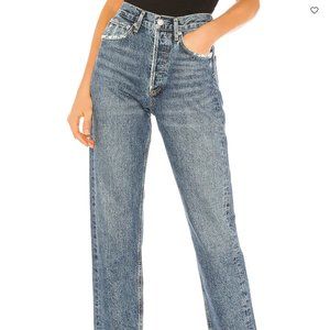 Agolde 90's Mid Rise Loose Fit Straight Leg Jeans in Showcase 27
